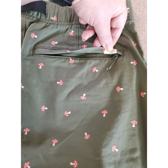 Duluth Trading Mushroom Alll Over Print Shorts Built In Belt Outdoor Boho Camp 6 - Picture 7 of 16